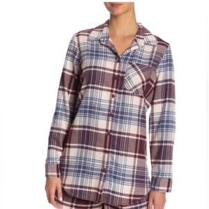 Free Press flannel sleep Shirt size S